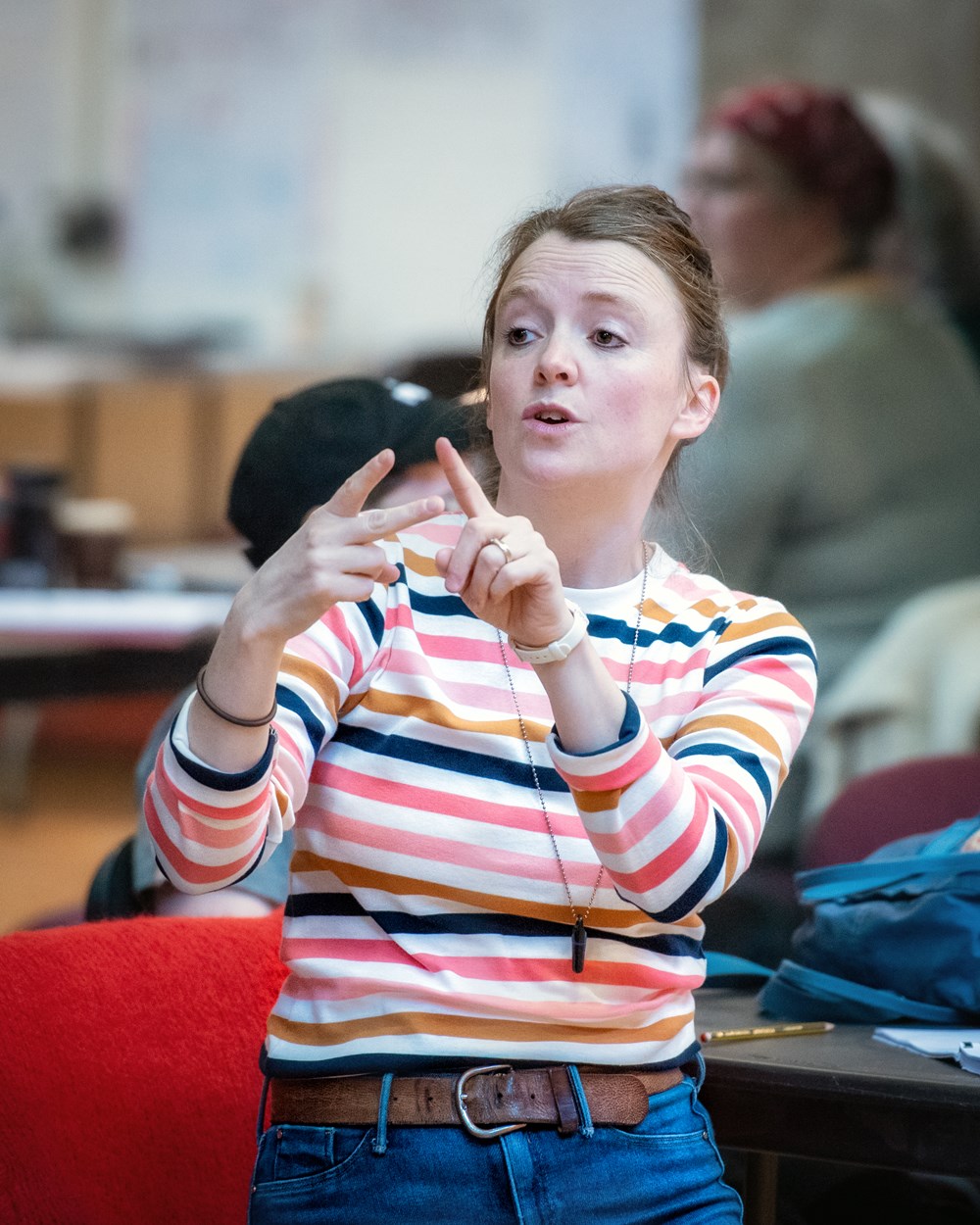 Director Amy Leach in Oliver Twist rehearsals